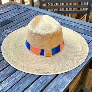 Sunshine Tienda Straw Hat with multicolor band in XS/S (55-56 cm)